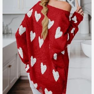 Amazon Valentin’s heart tunic sweater shirt